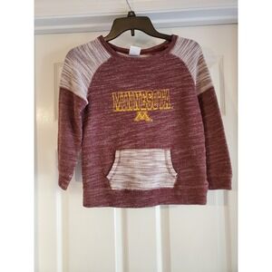 Minnesota Golden Gopers Girls‎ Pullover Top Large 10/12 Rivalry Threads Shirt